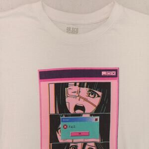 Brisco Graphic Crew Neck Short Sleeve Crew Neck Shirt Mens Size Large L White